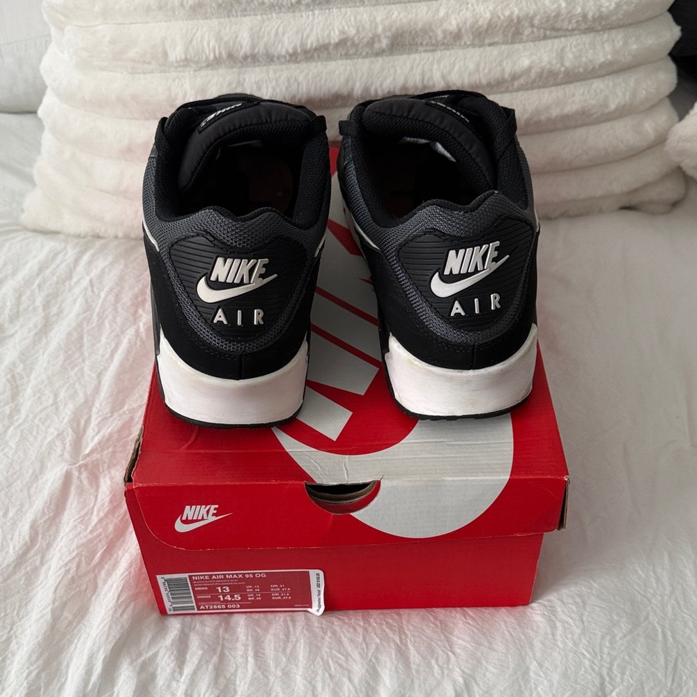 Nike Air Max 95 OG Black White Sneakers Men’s size 13 - Picture 4 of 5